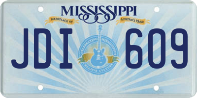 MS license plate JDI609