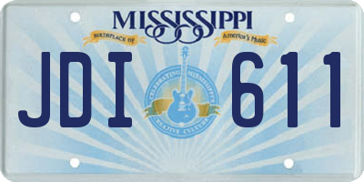 MS license plate JDI611