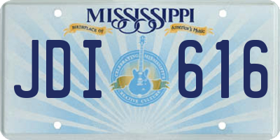 MS license plate JDI616