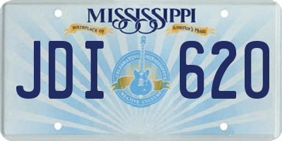 MS license plate JDI620