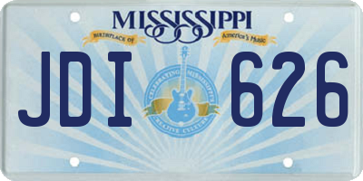 MS license plate JDI626