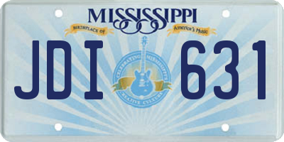 MS license plate JDI631