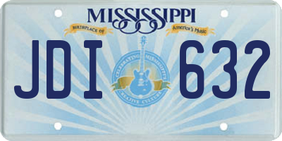 MS license plate JDI632