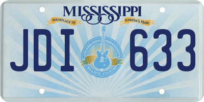 MS license plate JDI633