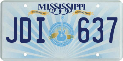 MS license plate JDI637