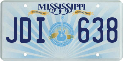 MS license plate JDI638