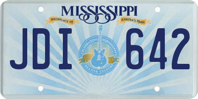 MS license plate JDI642
