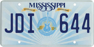MS license plate JDI644
