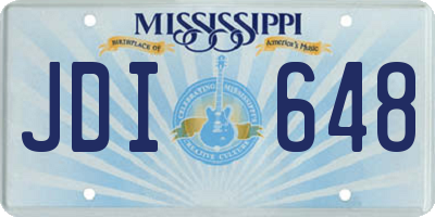 MS license plate JDI648