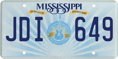 MS license plate JDI649