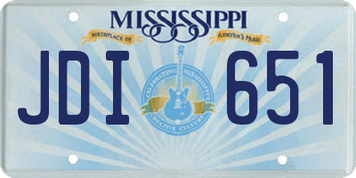 MS license plate JDI651