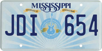 MS license plate JDI654