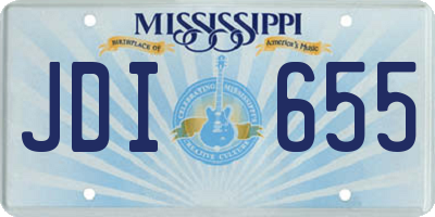 MS license plate JDI655
