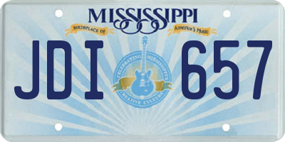 MS license plate JDI657