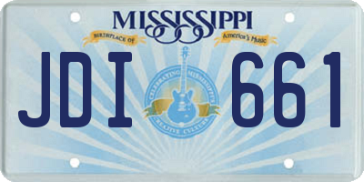 MS license plate JDI661