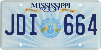 MS license plate JDI664