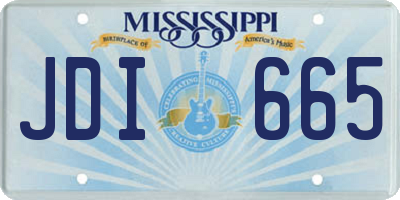 MS license plate JDI665