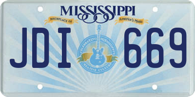 MS license plate JDI669