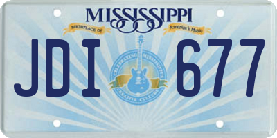 MS license plate JDI677