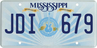 MS license plate JDI679