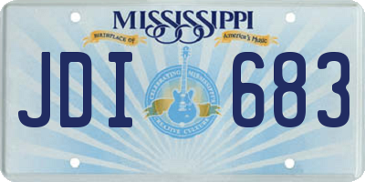 MS license plate JDI683