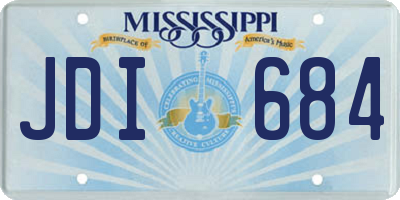 MS license plate JDI684