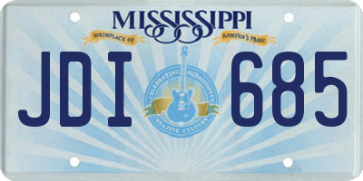 MS license plate JDI685