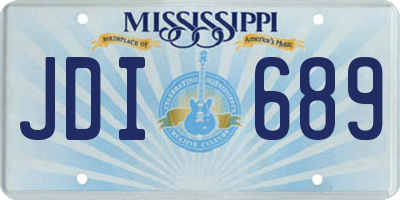 MS license plate JDI689