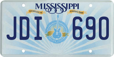 MS license plate JDI690