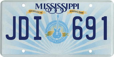 MS license plate JDI691
