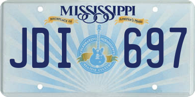 MS license plate JDI697