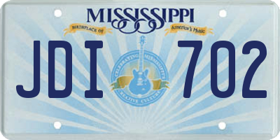 MS license plate JDI702