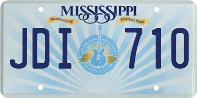 MS license plate JDI710