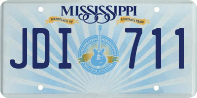 MS license plate JDI711