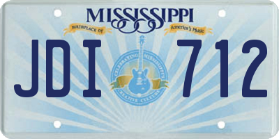 MS license plate JDI712