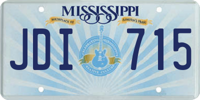 MS license plate JDI715