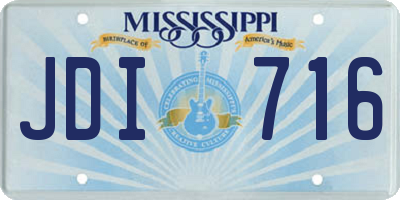MS license plate JDI716
