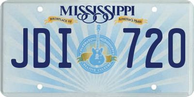 MS license plate JDI720