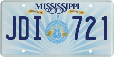 MS license plate JDI721