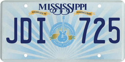 MS license plate JDI725