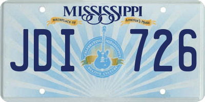 MS license plate JDI726