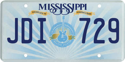 MS license plate JDI729