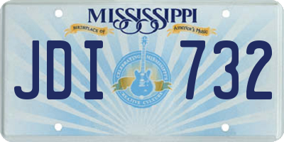 MS license plate JDI732