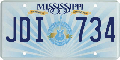 MS license plate JDI734