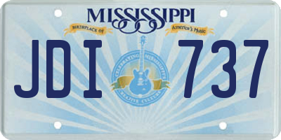 MS license plate JDI737
