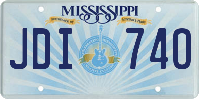 MS license plate JDI740