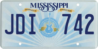 MS license plate JDI742