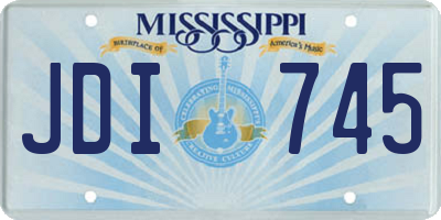 MS license plate JDI745