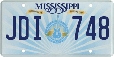 MS license plate JDI748