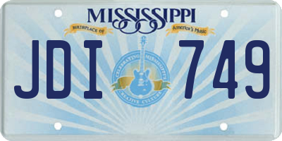 MS license plate JDI749
